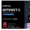 Infinix Smart 8配备6.6英寸90Hz显示屏推出售价低于卢比7000