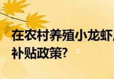 在农村养殖小龙虾,国家有补贴吗?具体有哪些补贴政策?