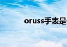 oruss手表是什么牌子值多少钱