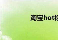 淘宝hot标志是什么意思